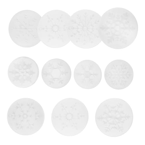 Gogogmee 11 Stück Teiliges Silikon Schneeflocken Formen Flexible Hochtransparente DIY Resin Gießformen für Schmuckherstellung Weihnachtsbaumschmuck und Handwerksprojekte Einfach zu Reinigen von Gogogmee
