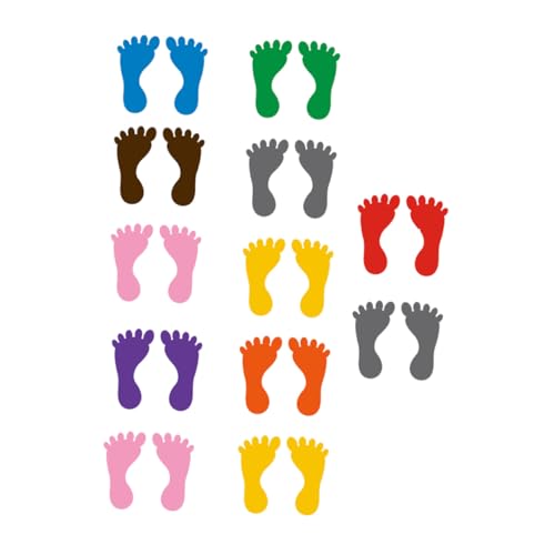 Gogogmee 12 Paare Fußabdruck Bodenaufkleber Kindergartentauglich rutschfest Bunte Fußform Sticker Für Kinderzimmer Spielzimmer Badezimmer Zufällige Farbe Zufällige Farbe Gogogmee 12 Paare Fußabdruck Bodenaufkleber Kindergartentauglich rutschfest Bunte Fußform Sticker Für Kinderzimmer Spielzimmer Badezimmer Zufällige Farbe Zufällige Farbe von Gogogmee