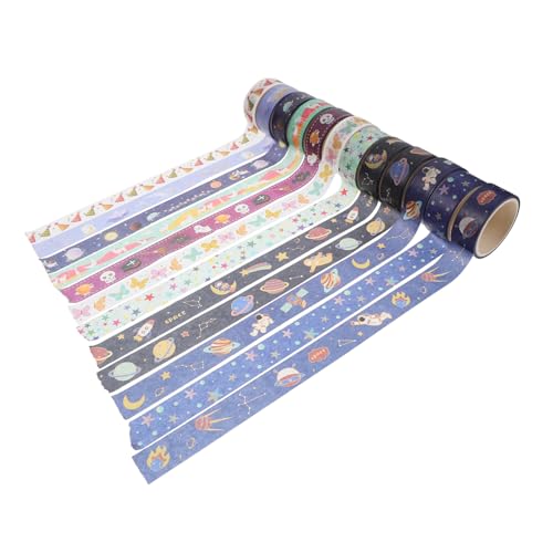 Gogogmee 12 Rollen Leuchtendes Universe Muster Washi Tape Dekoratives Bastel und Scrapbook Klebeband Einfach Abreißbar Vielseitig Verwendbar für Tagebücher Alben und DIY Projekte Gogogmee 12 Rollen Leuchtendes Universe Muster Washi Tape Dekoratives Bastel und Scrapbook Klebeband Einfach Abreißbar Vielseitig Verwendbar für Tagebücher Alben und DIY Projekte von Gogogmee