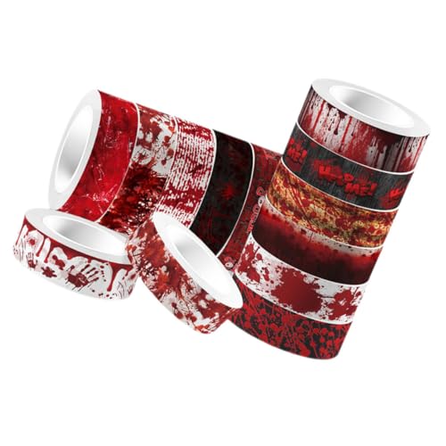 Gogogmee 12 Rollen Teiliges Halloween Washi Tape mit Blutigen Transparenten Klebebändern für DIY Scrapbooking Dekorative Masking Tapes für Planer Tagebücher Handbücher und Kreative Gogogmee 12 Rollen Teiliges Halloween Washi Tape mit Blutigen Transparenten Klebebändern für DIY Scrapbooking Dekorative Masking Tapes für Planer Tagebücher Handbücher und Kreative von Gogogmee