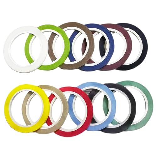 Gogogmee 12 Rollen Washi Klebeband Soliden Farben Dünne für Scrapbooking Tagebuch Verpackungen und Bastelprojekte Gemischte Farben von Gogogmee