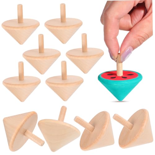 Gogogmee 12 Stück 12 teiliges Holz Drehspielzeug Bemalen DIY Drehbares Gyroskop zur Förderung von Kreativität und Hand Auge Koordination Geschenk für Jungen und Mädchen Gogogmee 12 Stück 12 teiliges Holz Drehspielzeug Bemalen DIY Drehbares Gyroskop zur Förderung von Kreativität und Hand Auge Koordination Geschenk für Jungen und Mädchen von Gogogmee