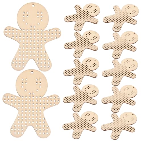 Gogogmee 12 Stück Holzanhänger zum Selbstgestalten Lebkuchenmann Form Naturbelassene Holzteile für Kreuzstich DIY Stickvorlagen Einfache Bastelplatten für Anfänger Kreative Gogogmee 12 Stück Holzanhänger zum Selbstgestalten Lebkuchenmann Form Naturbelassene Holzteile für Kreuzstich DIY Stickvorlagen Einfache Bastelplatten für Anfänger Kreative von Gogogmee