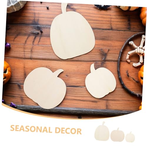 Gogogmee 12 Stück Holzkürbis Dekoration Holzkürbis Ausschnitt Herbst Party Dekoration Zubehör Unvollendete Holzpferd Ausschnitte Thanksgiving Dekor von Gogogmee