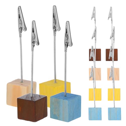 Gogogmee 12 Stück Memo-Clip-Halter mit Würfelbasis, Tischnummernhalter aus Holz mit Krokodilklemme, Tischkartenständer, Mini-Foto-Menüständer zur Anzeige von Nummernkarten Gogogmee 12 Stück Memo-Clip-Halter mit Würfelbasis, Tischnummernhalter aus Holz mit Krokodilklemme, Tischkartenständer, Mini-Foto-Menüständer zur Anzeige von Nummernkarten von Gogogmee