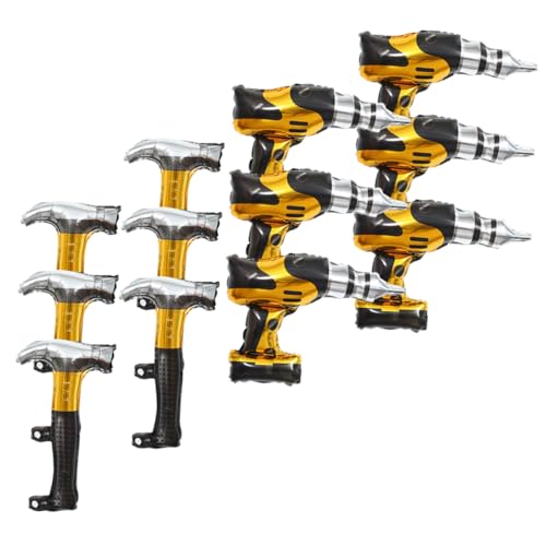 Gogogmee 12 Stück Teiliges Aluminiumfolie Cartoon Werkzeuge mit Hammer und Bohrmaschine Leichte Reparatur Dekoration für Party Wand Fenster Tisch Langlebige Folienballons für Erwachsene Gogogmee 12 Stück Teiliges Aluminiumfolie Cartoon Werkzeuge mit Hammer und Bohrmaschine Leichte Reparatur Dekoration für Party Wand Fenster Tisch Langlebige Folienballons für Erwachsene von Gogogmee