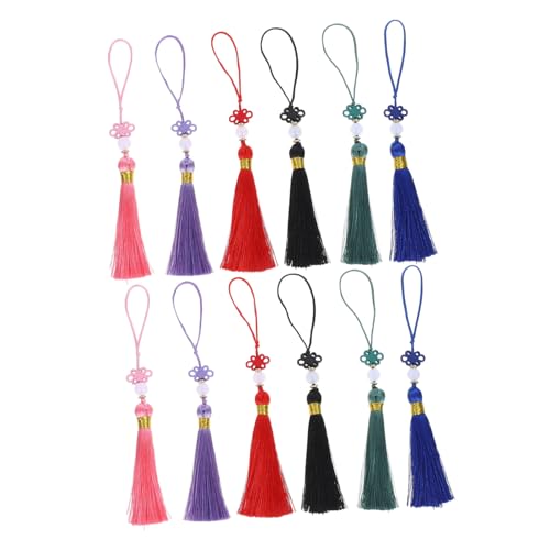Gogogmee 12 Stück Teiliges Chinesischer Knoten Anhänger Quasten Langlebige Polyester Quasten für DIY Handy Schlüsselanhänger Auto und Wohnraumdekoration Traditionelle Glücksbringer in Rot Gogogmee 12 Stück Teiliges Chinesischer Knoten Anhänger Quasten Langlebige Polyester Quasten für DIY Handy Schlüsselanhänger Auto und Wohnraumdekoration Traditionelle Glücksbringer in Rot von Gogogmee