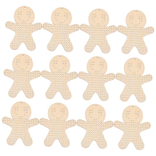 Gogogmee 12 Stück Teiliges Holzanhänger Lebkuchenmänner Kreuzstichplatten aus Robustem Holz DIY Bastelvorlage für Weihnachtsbaumdekoration Kreative Handarbeitsmaterialien Gogogmee 12 Stück Teiliges Holzanhänger Lebkuchenmänner Kreuzstichplatten aus Robustem Holz DIY Bastelvorlage für Weihnachtsbaumdekoration Kreative Handarbeitsmaterialien von Gogogmee