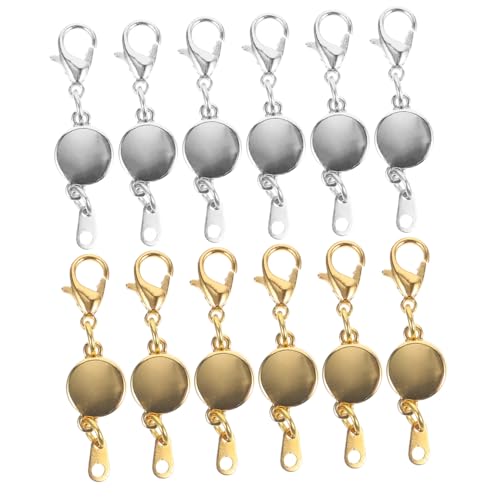 Gogogmee 12 Stück Teiliges Magnetisches Lobster verschluss Schmuckherstellung Langlebige Legierung Praktische Karabinerverschlüsse für Halsketten und Armbänder Silber Goldfarben DIY von Gogogmee