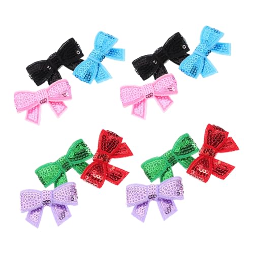 Gogogmee 12 Stück Teiliges Mini Pailletten Schleifen Langlebige DIY Applikationen für Kleidung und Haar Vielseitige Bastelaccessoires für Individuelle Dekorationen Zufällige Farbe von Gogogmee