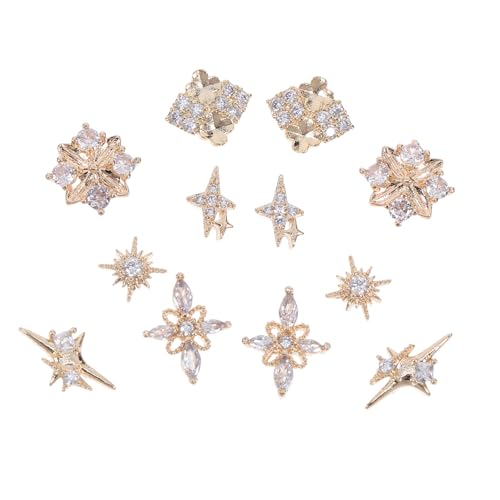 Gogogmee 12 Stück Teiliges Nagelkunst Deko Metallcharms mit Strass für Kreative Maniküre Vintage Nail Art für Damen Einfach Anzuwenden für Zuhause Salon Gogogmee 12 Stück Teiliges Nagelkunst Deko Metallcharms mit Strass für Kreative Maniküre Vintage Nail Art für Damen Einfach Anzuwenden für Zuhause Salon von Gogogmee