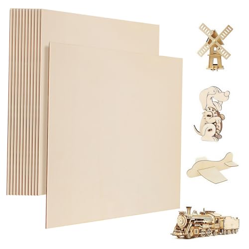 Gogogmee 12 Stück Teiliges Quadratische Holzplatten Starke Unlackierte Pappelholz Bastelplatten zum Bemalen Gravieren Modellieren und Vielseitigen DIY Handwerksprojekten Gogogmee 12 Stück Teiliges Quadratische Holzplatten Starke Unlackierte Pappelholz Bastelplatten zum Bemalen Gravieren Modellieren und Vielseitigen DIY Handwerksprojekten von Gogogmee