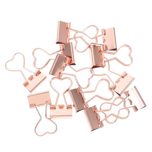 Gogogmee 12 Stück Teiliges Set Binder Clips Roségold Multifunktionale Büroklammern für Dokumente Quittungen Notizen und Stabil und Praktisch für Bürobedarf von Gogogmee