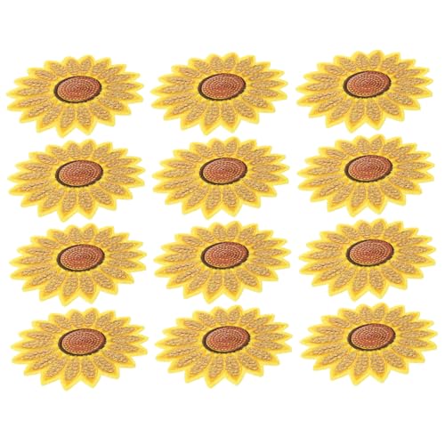 Gogogmee 12 Stück Teiliges Sonnenblumen Stickerei Patches zum Aufbügeln Bestickte Stoffflicken mit Hot Melt Kleber für Kleidung Jeans Taschen DIY Bekleidung Dekorieren und Reparieren Gogogmee 12 Stück Teiliges Sonnenblumen Stickerei Patches zum Aufbügeln Bestickte Stoffflicken mit Hot Melt Kleber für Kleidung Jeans Taschen DIY Bekleidung Dekorieren und Reparieren von Gogogmee