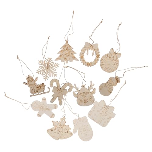 Gogogmee 12 Stück Teiliges Unfertige Holzanhänger zum Bemalen Weihnachtsbaumschmuck aus Naturholz mit Jutegarn DIY Holzscheiben für Kreative Weihnachtsdekoration Rustikale Festtagsanhänger Gogogmee 12 Stück Teiliges Unfertige Holzanhänger zum Bemalen Weihnachtsbaumschmuck aus Naturholz mit Jutegarn DIY Holzscheiben für Kreative Weihnachtsdekoration Rustikale Festtagsanhänger von Gogogmee