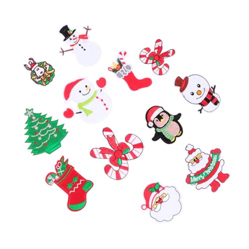 Gogogmee 12 Stück Teiliges Weihnachtsstoff Aufnäher Bestickte Cartoon Applikationen zum Aufbügeln und Annähen Vielseitige DIY Flicken für Kleidung Taschen Hüte und Festliche Dekoration Gogogmee 12 Stück Teiliges Weihnachtsstoff Aufnäher Bestickte Cartoon Applikationen zum Aufbügeln und Annähen Vielseitige DIY Flicken für Kleidung Taschen Hüte und Festliche Dekoration von Gogogmee