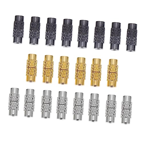 Gogogmee 120 Stück Messing Schraubverschlüsse für Schmuckherstellung Armband und Endkappen Stahlfarbe und Diy Bastelzubehör für Perlen und Dekorationen von Gogogmee