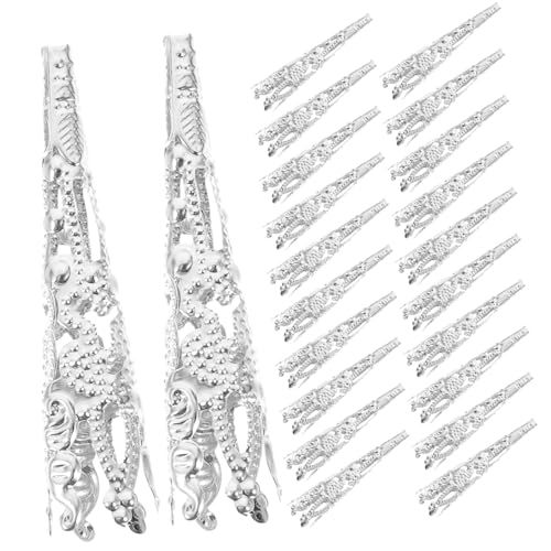 Gogogmee 120 Stück Teiliges Perlenkappen aus Metall Kegelförmige Endkappen für Schmuckherstellung Langlebige Bead End Caps für Armbänder Silberfarbene DIY Schmuckzubehör Rostfrei und von Gogogmee
