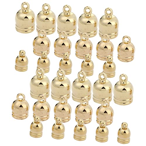 Gogogmee 120 Stück Teiliges Tassel Endkappen Endhülsen Quetschkalotten für DIY Schmuckherstellung Kompatibel Satinbändern Robust und Hautfreundlich für Armbänder Halsketten und von Gogogmee