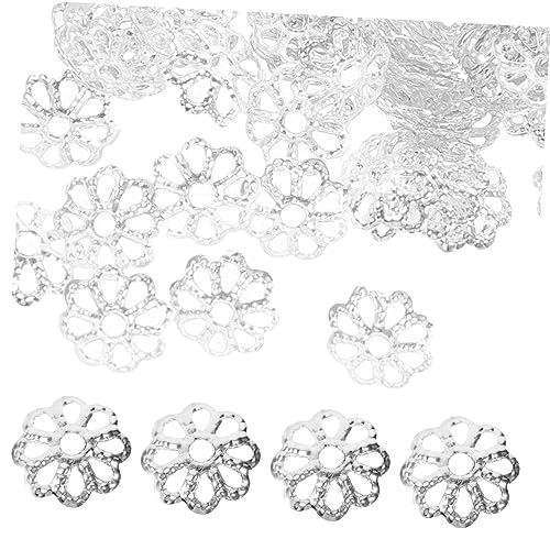 Gogogmee 1200Stücke Blumenförmige Perlenkappen DIY Schmuckzubehör für Armbänder Ohrringe und Silberfarbig Langlebig und Leicht zu Verwenden Gogogmee 1200Stücke Blumenförmige Perlenkappen DIY Schmuckzubehör für Armbänder Ohrringe und Silberfarbig Langlebig und Leicht zu Verwenden von Gogogmee