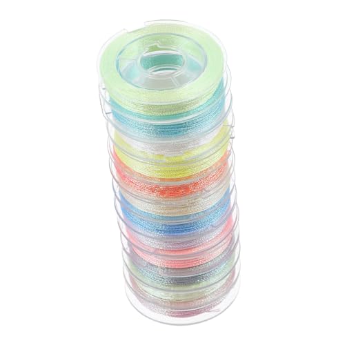 Gogogmee 12Rollen Leuchtendes Nähgarn Fädiges Stickgarn Farben für DIY Projekte und Handarbeiten für Taschen und Shirts von Gogogmee