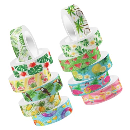 Gogogmee 12Rollen Washi Tape Dekoratives Klebeband für Scrapbooking DIY Projekte und Journaling Handreißbar Leicht und Vielseitig für Bastelarbeiten von Gogogmee