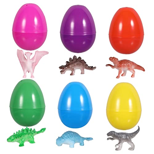 Gogogmee 12Stücke Dinosaurier Eierspielzeug Bunte Ostereier mit Überraschungsspielzeug für für Ostern und Geburtstagsfeiern von Gogogmee