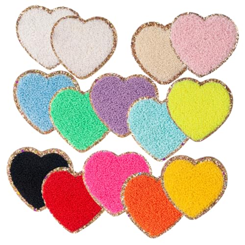Gogogmee 14 Stück Teiliges Selbstklebende Herzform Patches Robuste und Dekorative Kleidungspatches für Jacken Jeans Taschen Vielseitig Einsetzbar Bunte Farbvielfalt Weiche Textur zum Gogogmee 14 Stück Teiliges Selbstklebende Herzform Patches Robuste und Dekorative Kleidungspatches für Jacken Jeans Taschen Vielseitig Einsetzbar Bunte Farbvielfalt Weiche Textur zum von Gogogmee