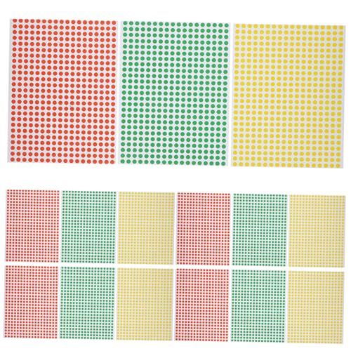 Gogogmee 15 Blatt Runde Farbige Punktaufkleber Selbstklebende Etiketten Durchmesser für Büro und Zuhause Praktische Klebepunkte zur Farbcodierung und Organisation Gogogmee 15 Blatt Runde Farbige Punktaufkleber Selbstklebende Etiketten Durchmesser für Büro und Zuhause Praktische Klebepunkte zur Farbcodierung und Organisation von Gogogmee