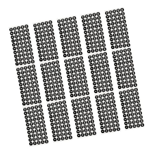 Gogogmee 15 Blatt Runde Selbstklebende Nummernaufkleber Digitale Etiketten für Identifikation und Klassifizierung Schwarz mit Weiß Einfach zu Hochwertige Vinyl Sticker von Gogogmee