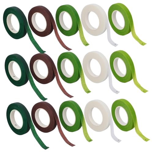 Gogogmee 15 Stück Teiliges Floristenband Selbstklebendes Künstliches Blumenband Vielseitiges Kreppband für Blumenarrangements DIY Floristik Bastelprojekte Sichere Haftung für Künstliche und Gogogmee 15 Stück Teiliges Floristenband Selbstklebendes Künstliches Blumenband Vielseitiges Kreppband für Blumenarrangements DIY Floristik Bastelprojekte Sichere Haftung für Künstliche und von Gogogmee