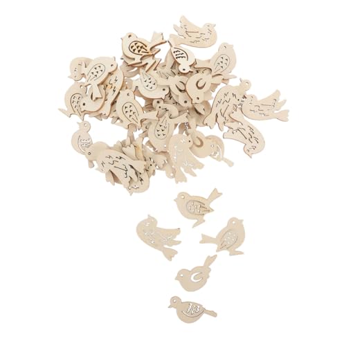 Gogogmee 150 Stück Teiliges Handbemalter Holzvogelanhänger Farbige mit Langlebiger Farbe Dekorative Vogelornamente für DIY Basteln Innenbereich Wanddeko Party Geschenkideen von Gogogmee