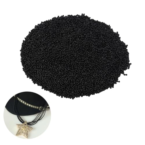 Gogogmee 15000 Stück Schwarze Glasperlen DIY Schmuckherstellung Perlen für Halsketten Armbänder Basteln Kreativitätsförderung Zubehör von Gogogmee