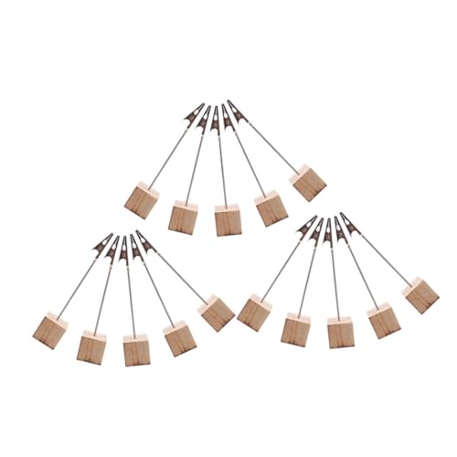 Gogogmee 15Stücke Krokodilklemmen Tischnummernhalter aus Holz und Stabiler Fotohalter für Notizen Fotos und Visitenkarten für Hochzeiten und Bürodekoration von Gogogmee