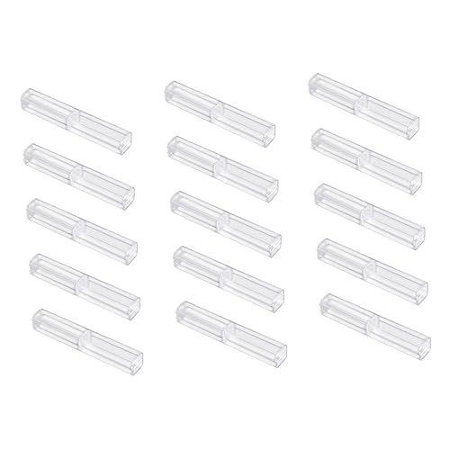 Gogogmee 15Stücke Teiliges Set Transparente Stiftboxen Klare Kunststoffbehälter für Kugelschreiber Gelstifte für Stifte Geschenkverpackung Schreibtisch Organisation von Gogogmee