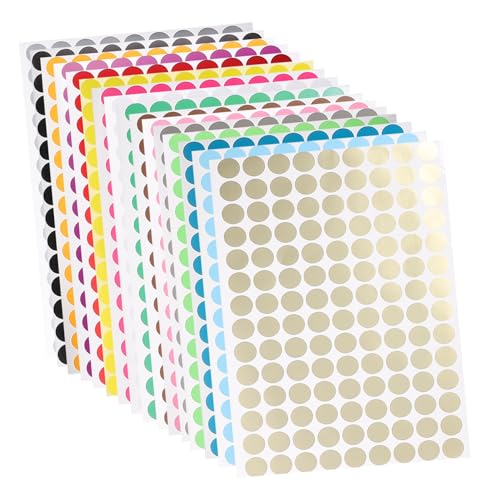 Gogogmee 16 Blatt Teiliges Farbige Runde Klebepunkte Selbstklebende Farbige Etiketten für Markierung Sortierung Basteln Haftend Papier für Büro Schule Haushalt Gogogmee 16 Blatt Teiliges Farbige Runde Klebepunkte Selbstklebende Farbige Etiketten für Markierung Sortierung Basteln Haftend Papier für Büro Schule Haushalt von Gogogmee