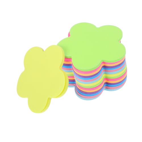 Gogogmee 16 Stück Teiliges Set Bunte Haftnotizen Blumenform Selbstklebende Notizzettel mit Glattem Papier für Büro Schule und Zuhause Haftet Rückstandsfrei Papier Wänden und von Gogogmee