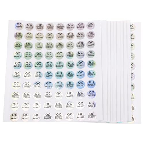 Gogogmee 1600 Stück Qc Passed Aufkleber Selbstklebende Qualitätsprüfungs etiketten für Lager Warenstatus Markierung Langlebig PVC Material von Gogogmee