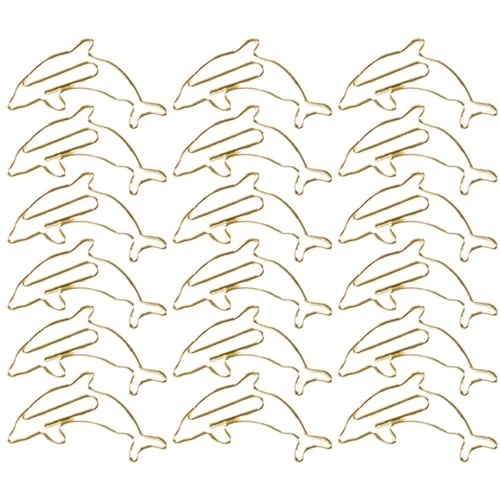 Gogogmee 18 Stück Metall Cartoon Büroklammern Kreativen Formen Goldene Delfin Design Klammern für Schule Büro und Zuhause Praktische Aktenklammern für Dokumente und Fotos Gogogmee 18 Stück Metall Cartoon Büroklammern Kreativen Formen Goldene Delfin Design Klammern für Schule Büro und Zuhause Praktische Aktenklammern für Dokumente und Fotos von Gogogmee
