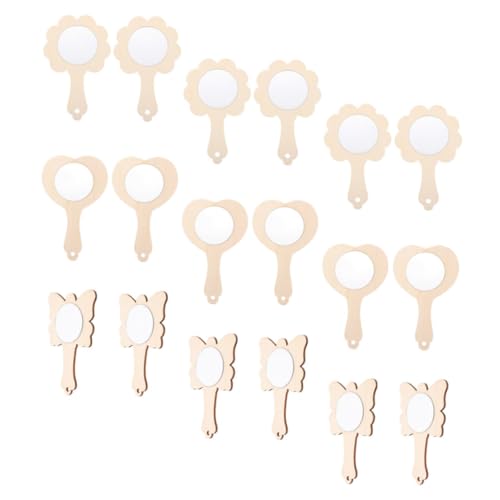 Gogogmee 18 Stück Teiliges DIY Holzspiegel zum Bemalen Handgefertigte Unbemalte Handspiegel in Herz Schmetterlings und Blumenform Bastelset für Mädchen Bastelfähigkeiten Gogogmee 18 Stück Teiliges DIY Holzspiegel zum Bemalen Handgefertigte Unbemalte Handspiegel in Herz Schmetterlings und Blumenform Bastelset für Mädchen Bastelfähigkeiten von Gogogmee