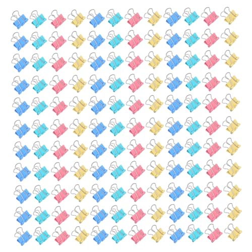 Gogogmee 180 Stück Teiliges Bunte Mini Büroklammern Farbenfrohe Rainbow Foldback Clips für Schreibtisch Basteln und Kleine Tütchen Wiederverwendbare Papierhalter für Notizen und Planer von Gogogmee