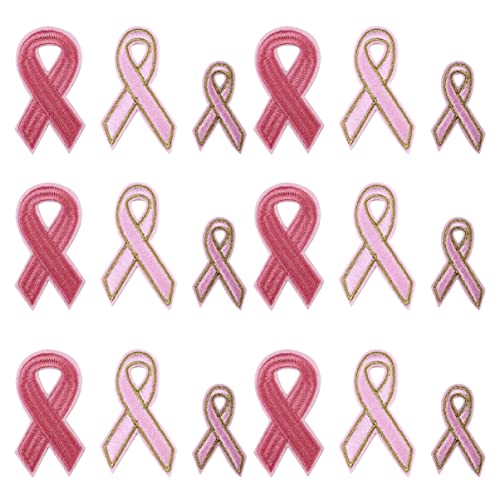 Gogogmee 18Stücke Teiliges Pinke Schleifen Patches zum Aufbügeln DIY Applikationen für Kleidung Kinderbekleidung und Kreative Bastelprojekte mit Hochwertigen Heißschmelzaufklebern von Gogogmee