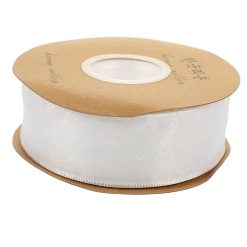 Gogogmee 1Rolle Breites Geschenkband Organza für DIY Dekorationen und Geschenkverpackungen für Hochzeiten Festivals und Projekte Weißes Schleifenband für Kunsthandwerk von Gogogmee