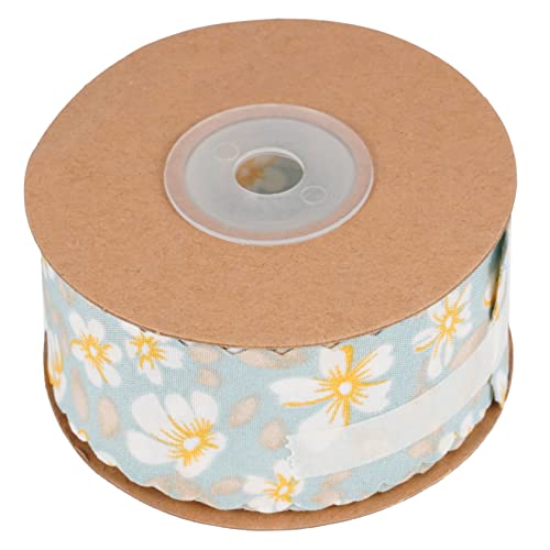 Gogogmee 1Rolle DIY Blütenmuster Geschenkband Yards Cuttable Multifunktionales Dekoband für Hochzeiten Partys und Bastelprojekte Wellenrand Design von Gogogmee