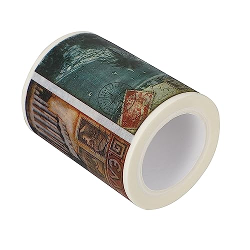 Gogogmee 1Rolle Dekoratives Washi Tape Vintage Washi Papierband für Scrapbooking Journaling DIY Handwerk Geschenkverpackung und Projekte Ästhetisches Klebeband von Gogogmee