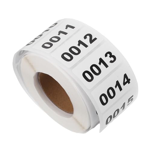Gogogmee 1Rolle Selbstklebende Nummernaufkleber für Büro und Lager Praktische Etiketten zur Einfachen Organisation und Identifikation pro Rolle von Gogogmee