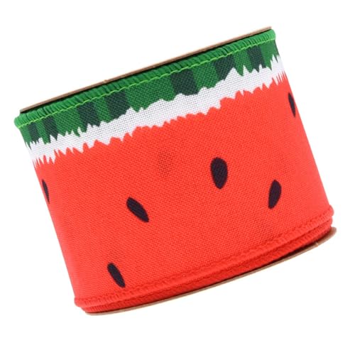 Gogogmee 1Rolle Wassermelone Muster Dekorband für DIY Blumenverpackung Kleidung und Kreative Handwerksprojekte Langlebiges Satinband für Einzigartige von Gogogmee