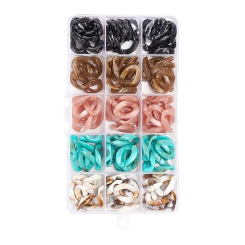 Gogogmee 1Satz Acryl Verbindungsringe und Ketten für DIY Schmuck Farben für Armbänder und Kreative Projekte Hochwertiges Schmuckzubehör Gogogmee 1Satz Acryl Verbindungsringe und Ketten für DIY Schmuck Farben für Armbänder und Kreative Projekte Hochwertiges Schmuckzubehör von Gogogmee