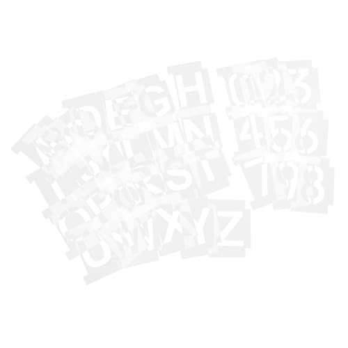 Gogogmee 1Satz Buchstaben und Zahlenschablonen Kunststoff Teiliges DIY Malvorlagen für Wiederverwendbar für Kunstprojekte Wanddekoration und Bastelarbeiten von Gogogmee