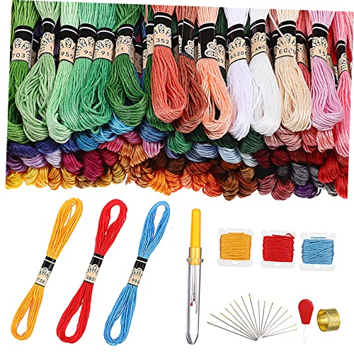 Gogogmee 1Satz DIY Stickfäden Nähwerkzeuge Farben Zubehörteile Hand Stickset für Kreuzstich und Kunsthandwerk für Projekte und Gogogmee 1Satz DIY Stickfäden Nähwerkzeuge Farben Zubehörteile Hand Stickset für Kreuzstich und Kunsthandwerk für Projekte und von Gogogmee